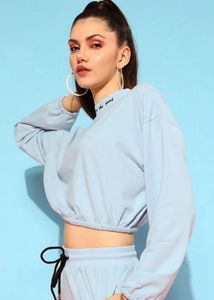Light Blue Cropped Top