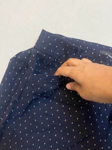 Navy Blue Polka Dot Pants