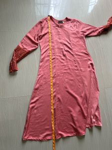Elegant Coral Ethnic Gown