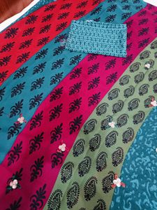 🇳🇿💫🎀Colorful Printed Saree sequence work