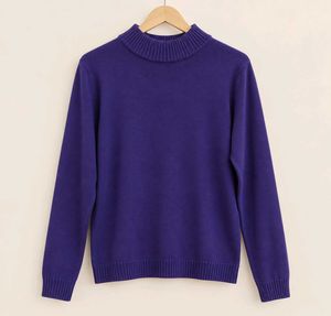 Purple Mock Neck Sweater