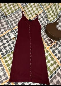 ❤️Burgundy Button Up Dress❤️