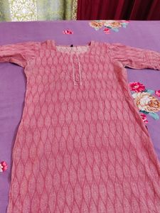 Light Mauve Color Straight Kurti
