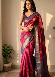 The Gulabi Rooh: Banarasi Silk Saree in Magenta