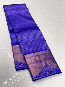 Elegant Royal Blue Silk Saree