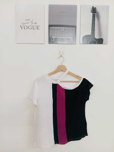 Color Block Cutout T-Shirt