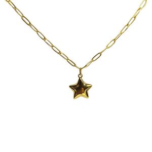 Chic Gold Star Pendant Necklace