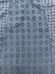 Blue Eyelet Sleeveless Top