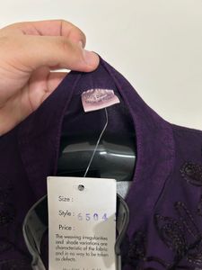 Embroidered Purple Kurta