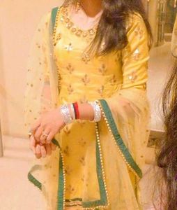 Green Embroidered garara with duppata set💖💖