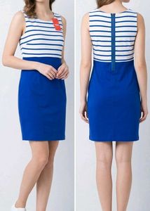 Striped Sleeveless Dress - L Size