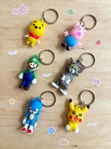 🧸✨ ASSORTED POP-CULTURE 3D SILICONE KEYCHAINS 24
