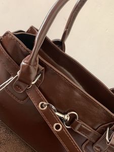 Chic Brown Faux Leather Handbag