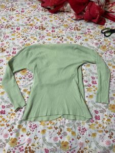 Stylish Ribbed Wrap Top