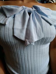Blue Crop top