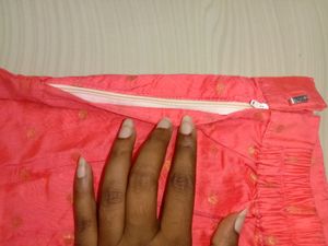Unused Peach Sharara Gota Work Palazzo for Women