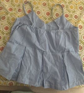 Blue Striped Spaghetti Strap Top