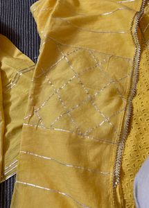 Semi Stitched Gota Patti Suit Set