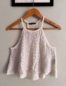 Crochet Lace Halter Neck Top