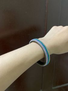 Boho Chic Beaded Metal Bangle Set