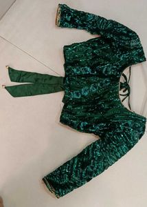 Stunning Sequin Emerald Green Blouse