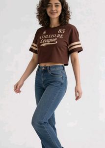 BRAND NEW ~ Cute Brown Crop top 🤎