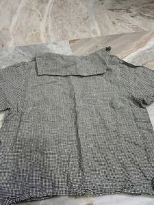 Chic Gingham Print Top