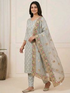 Elegant Embroidered Kurta Set with Dupatta