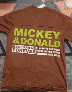 Brown Mickey Donald T-Shirt