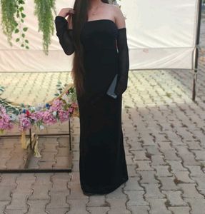 black off shoulder dress