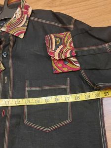 Stylish Black party/wedding wear shirt (40")