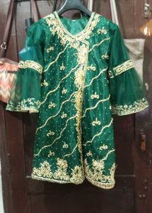 Emerald Green Embroidered sharara set