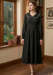 Elegant Black Midi Dress