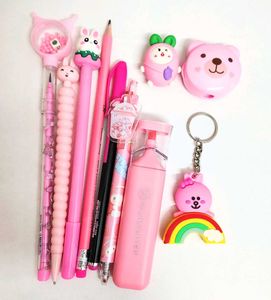 Cute Kawaii Pink Stationery Mix Collection