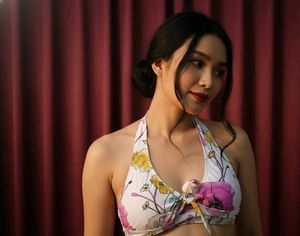 7.Floral Bikini Top
