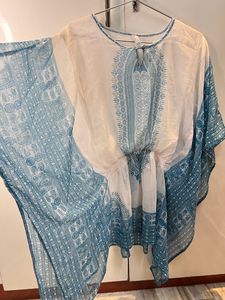 White &amp; Blue Kaftan 💙🤍
