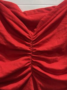 Red Ruched Cami Top
