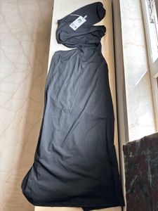 Newme Chic Black One-Shoulder Ruched Dress