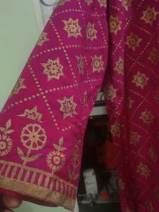 Beautiful Pink Kurti with Gold Print