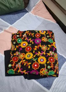 Embroidered jumper febric