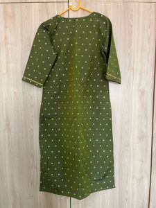 Libas Silk Green Ethnic Kurta