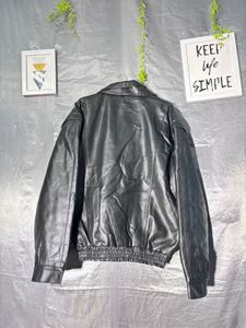 Vintage Black Leather Jacket for man