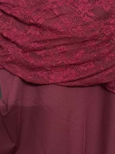Elegant Burgundy Ruched Maxi Dress