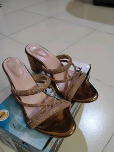 Sparkling Embellished Block Heels
