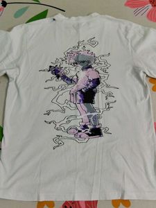 Pull &amp; Bear White Graphic T-Shirt