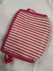 Striped Pouch Bag