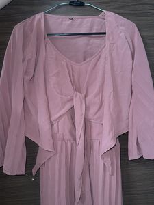 Blush Pink Tie-Front Dress