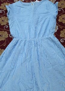 An Unused Mast And Harbour Peplum Striped Dress