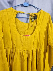 Mustard Yellow Cotton Kurta
