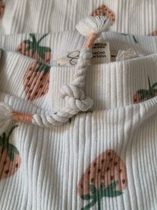 Cute Strawberry Print Baby Outfit